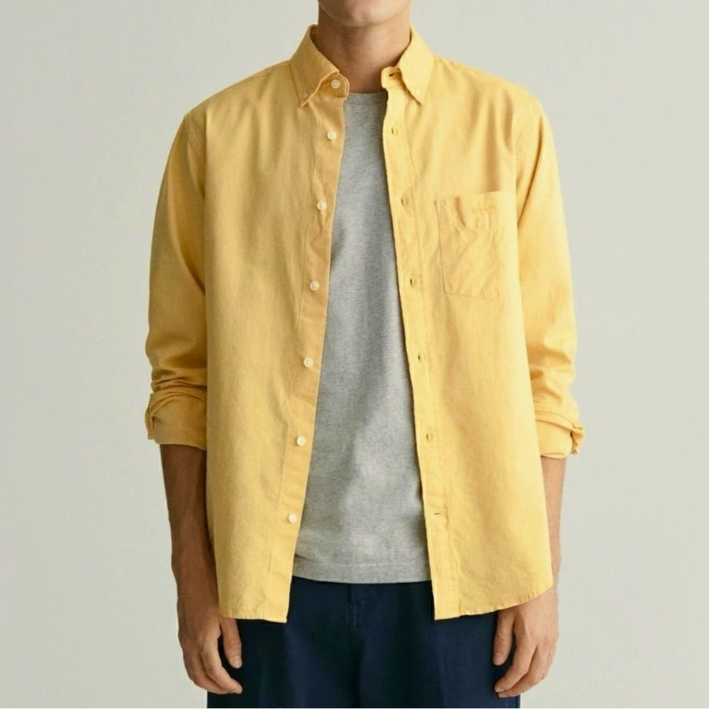 GANT MENS Regular Fit Perfect Oxford Button Up Shirt S Summer Light